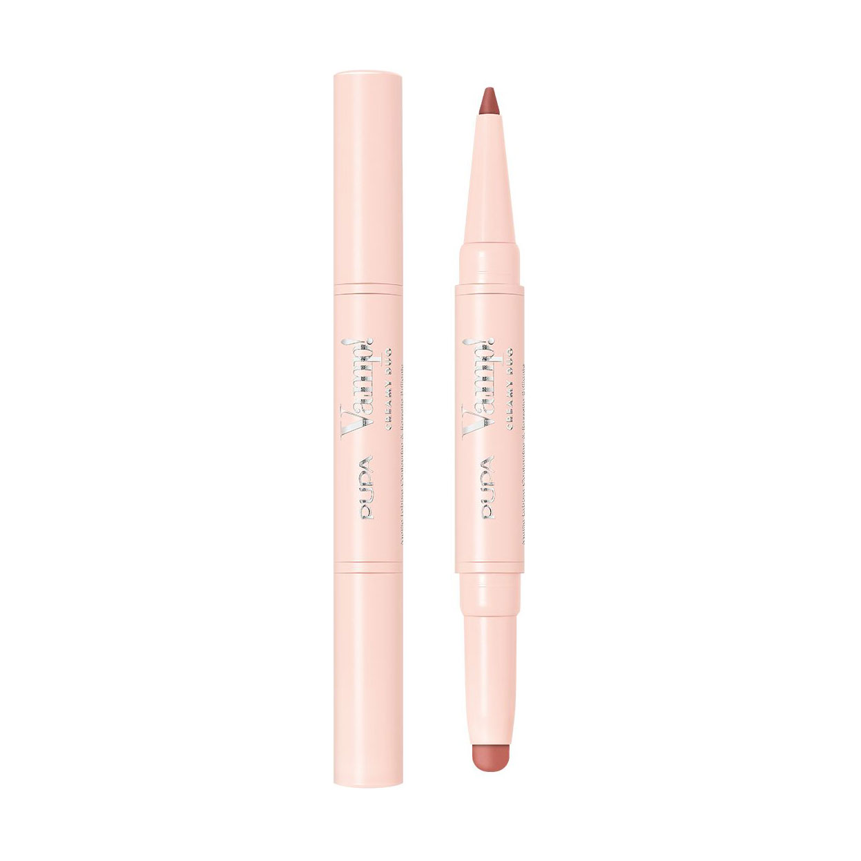 Помада-олівець для губ 2 в 1 Pupa Vamp! Creamy Duo Contouring Lip Pencil &amp; Brilliant Lipstick 007 Peach Nude, 1 г